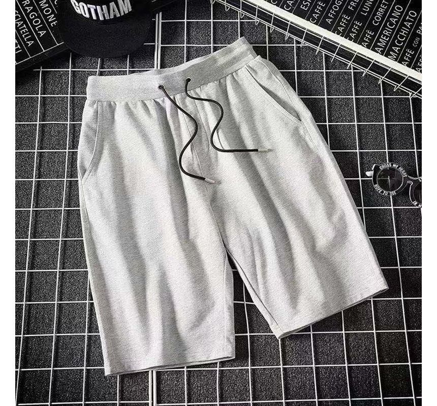 Wewewow - Hoge taille effen shorts / joggingbroek