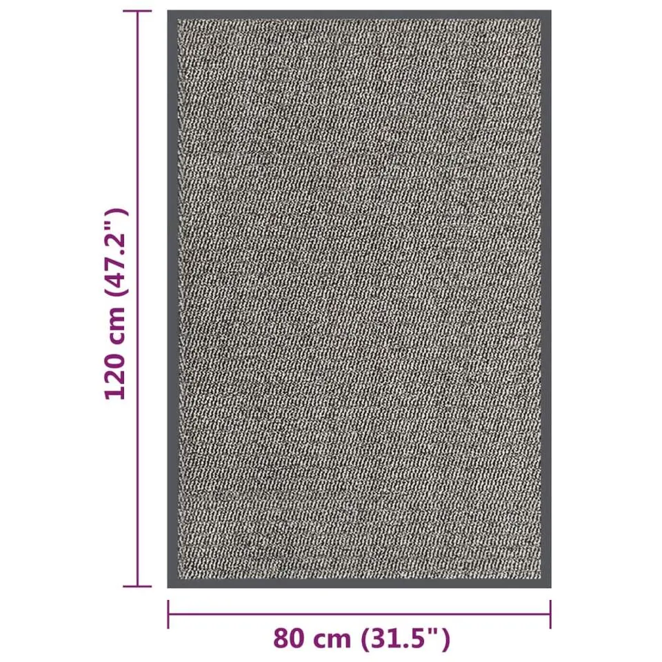vidaXL - Deurmat - Bruin - Polypropyleen - 80 x 120 cm
