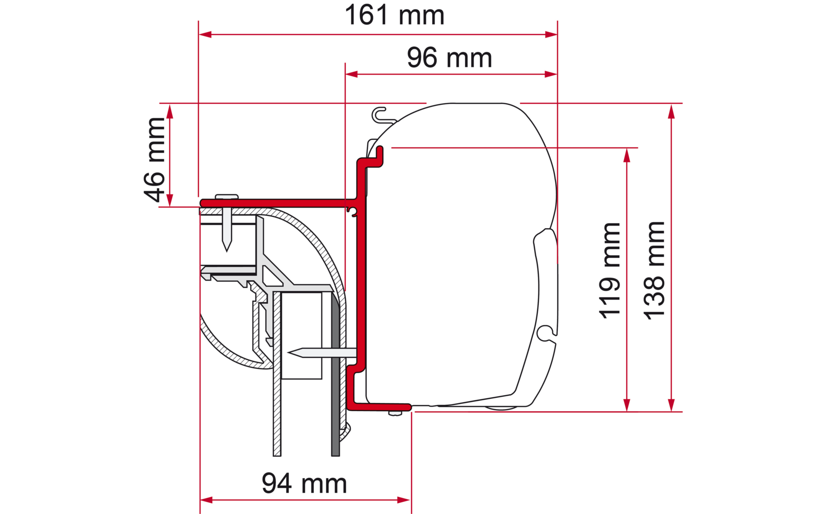 Fiamma Kit Pilote Explorateur Markisenadapter für Fiamma F45