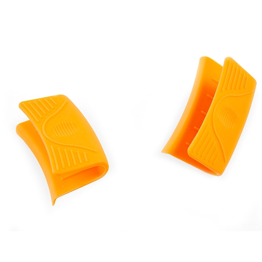 Poignées cocotte amovibles silicone orange