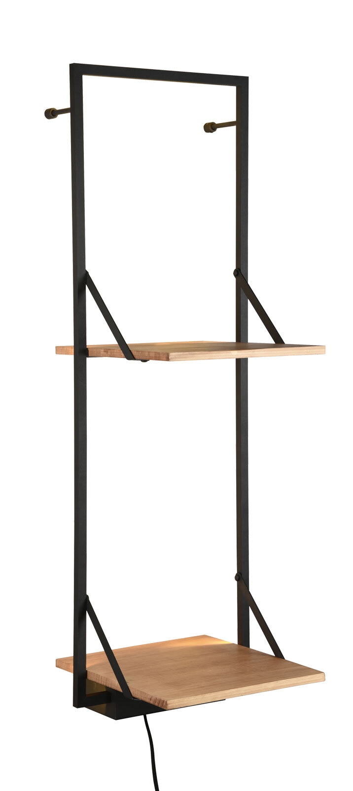 Wandregal LEONIE 32 x 94 cm schwarz/ braun