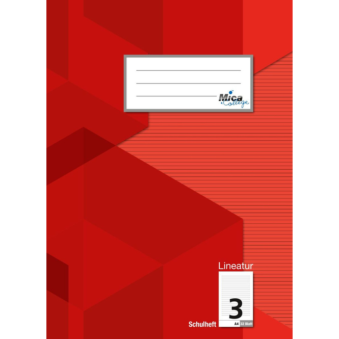 Doppelheft A4 - Lineatur 3 - liniert - 32 Blatt