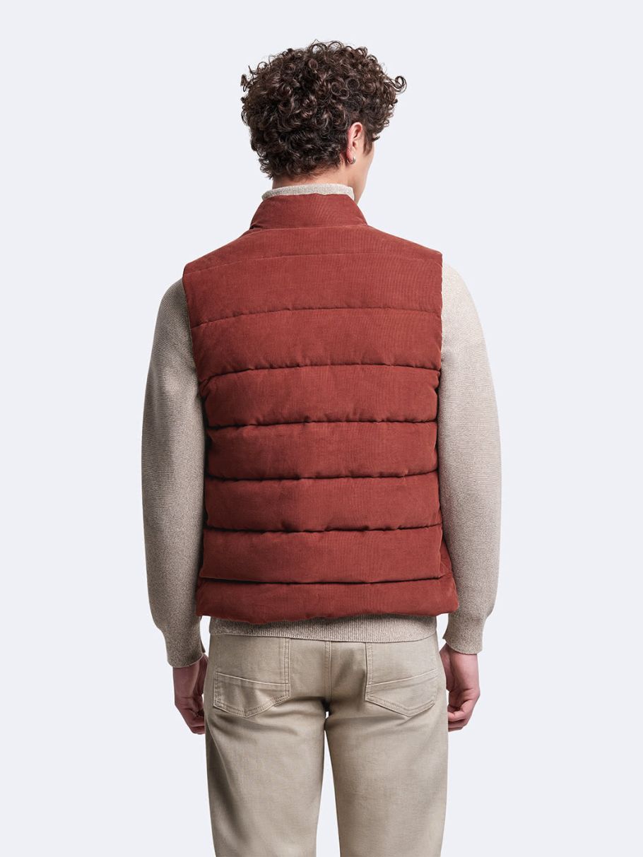 Gilet sans manche zippé col montant