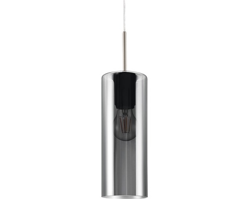 Hanglamp, 1-lichts, HxLxB 110x71x10 cm, nikkel/mat/zwart