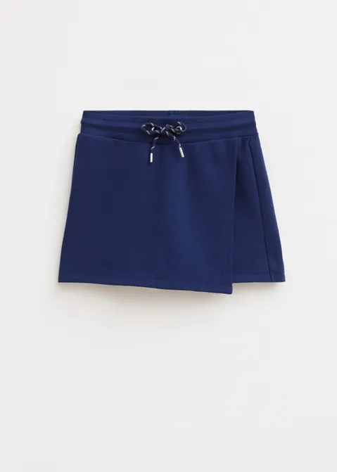 Mini skort met overslag blauw (BLW.D)