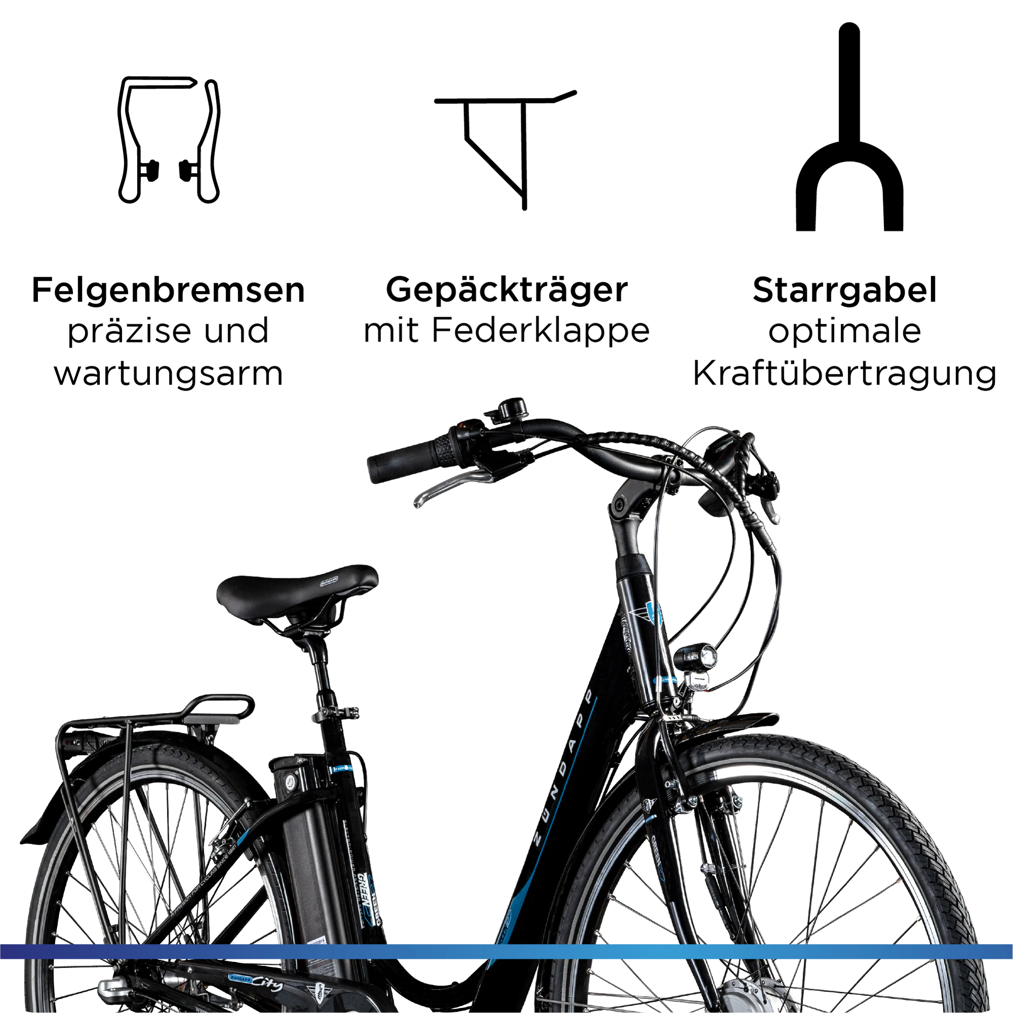 Zündapp Green 2.7 E Bike Damenfahrrad 28 Zoll 150 - 175 cm mit 3 Gang Nabenschaltung und Rücktritt