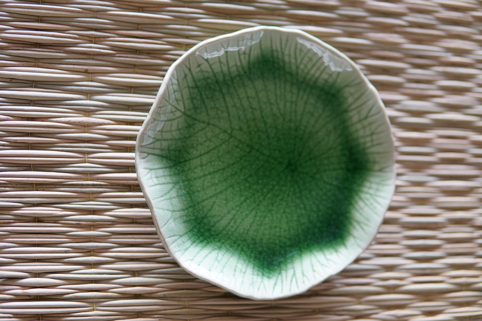 Teller 'Lotusblatt', grün, Ø 19 cm zu 6,50