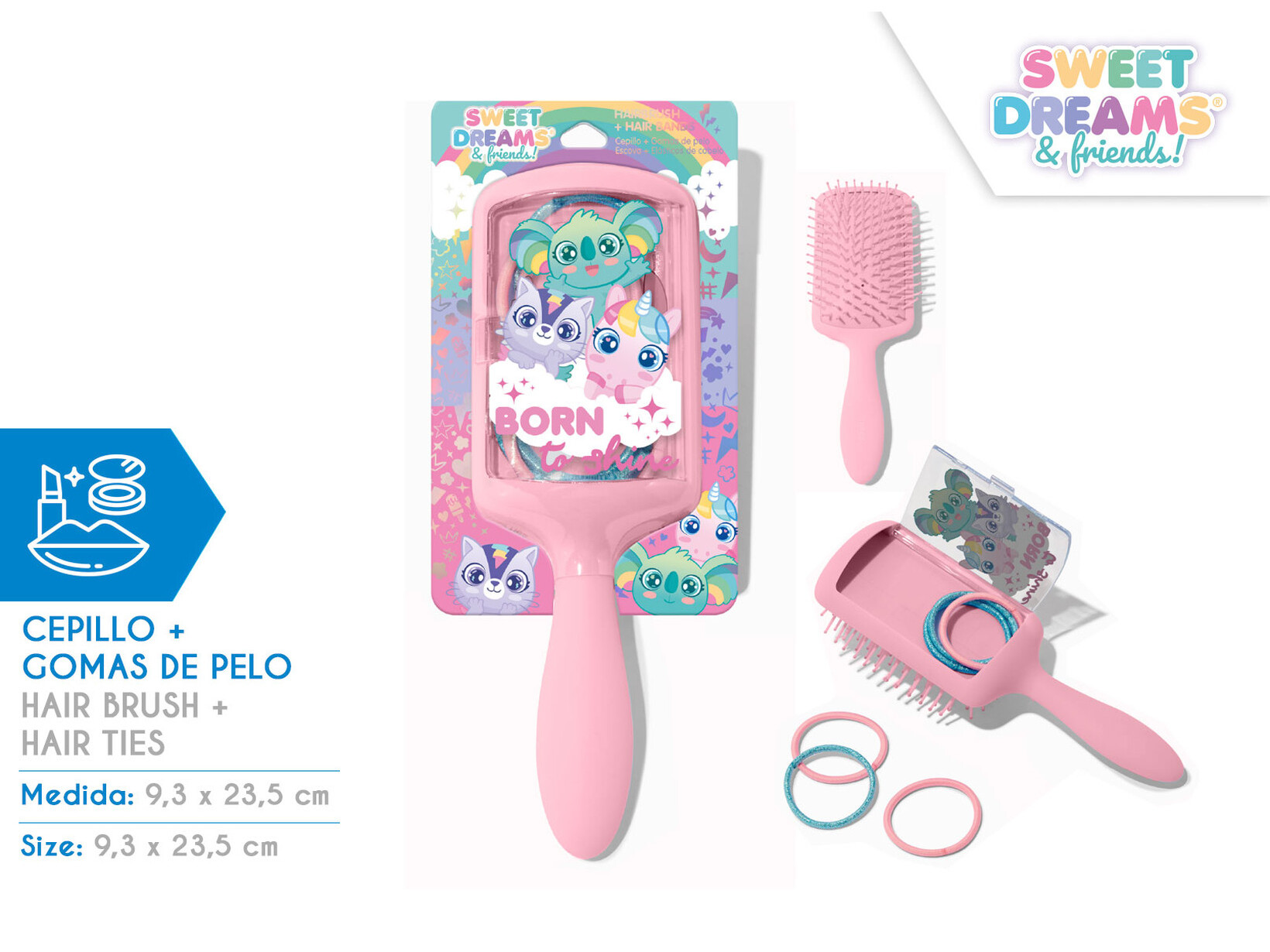 ESCOVA CABELO SWEET DREAMS COM ACESSORIOS