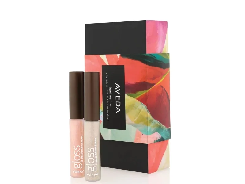 Aveda 2020 gavesæt Aveda: Feed My Lips, Natural, Shining, Lip Gloss, Gold Shimmer, 2,5 ml   Feed My Lips, Natural, Shining, Lip Gloss, Rose Gold, 2,5 ml Til kvinder