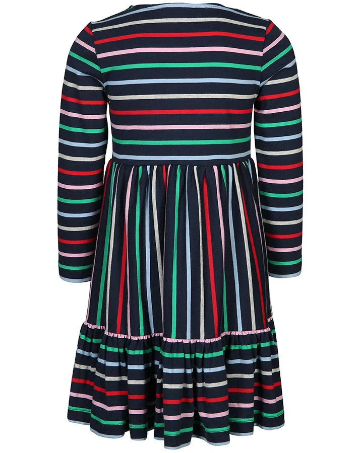 Jersey-Kleid EVELYN – MULTI STRIPE in navy