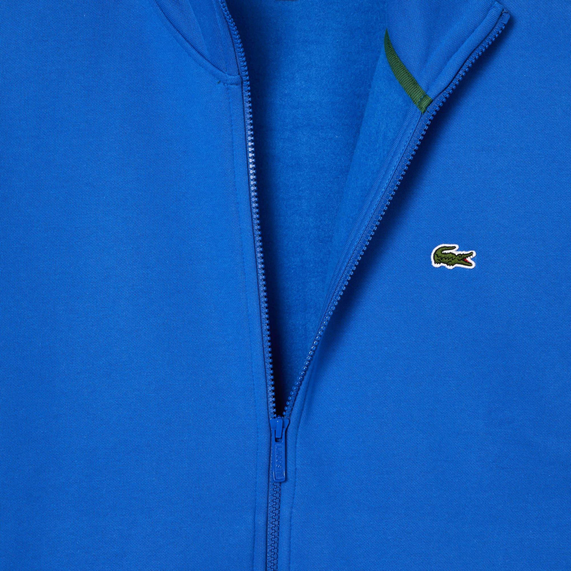 Lacoste Logo Stripe Zip Up Sweatshirt
