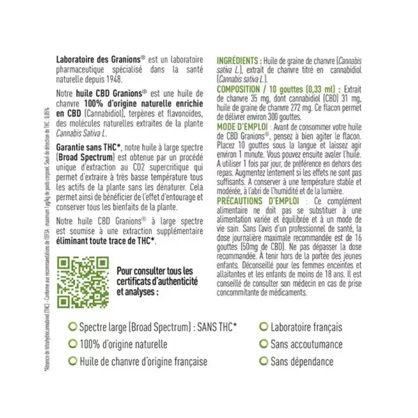 Óleo CBD Granions 10% 10ml