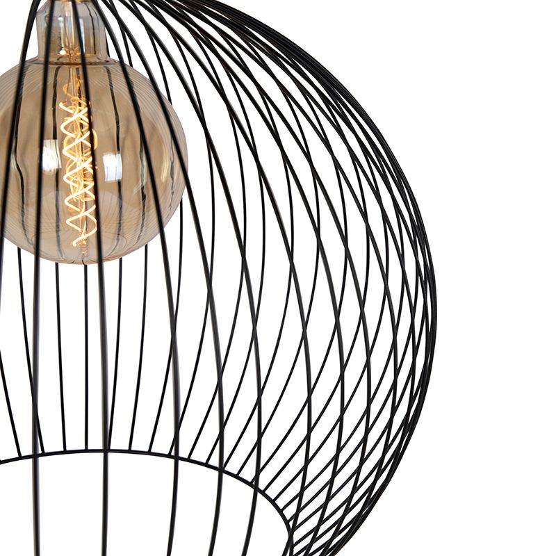 Design hanglamp rond zwart 70 cm - Dos