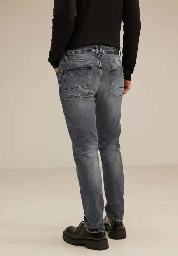 Graue Regular Fit Jeans - mid grey wash