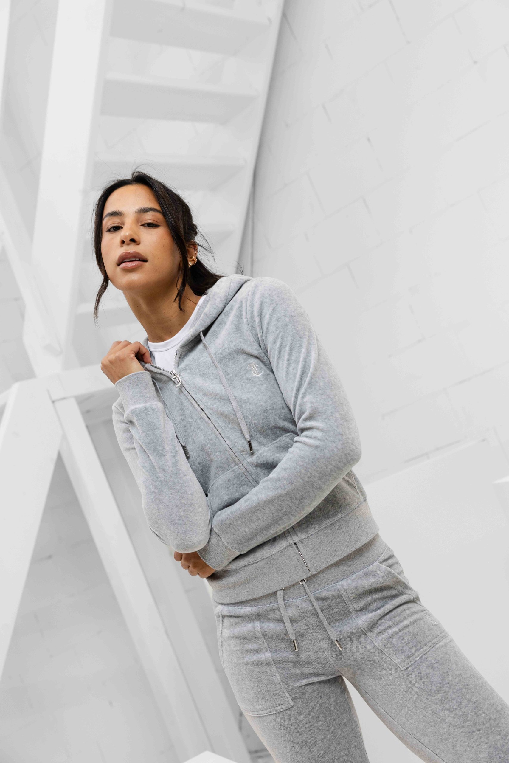 Juicy Couture Robertson Full Zip Trainingspak Dames Grijs