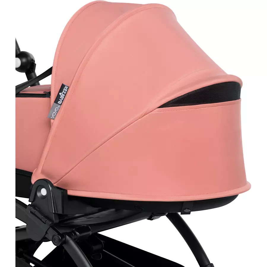 BABYZEN Kinderwagen YOYO2 0+ Black mit Liegewanne und Textilset Ginger