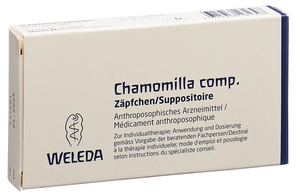 Weleda Chamomilla comp.<br>10 Stück, Blister, Zäpfchen