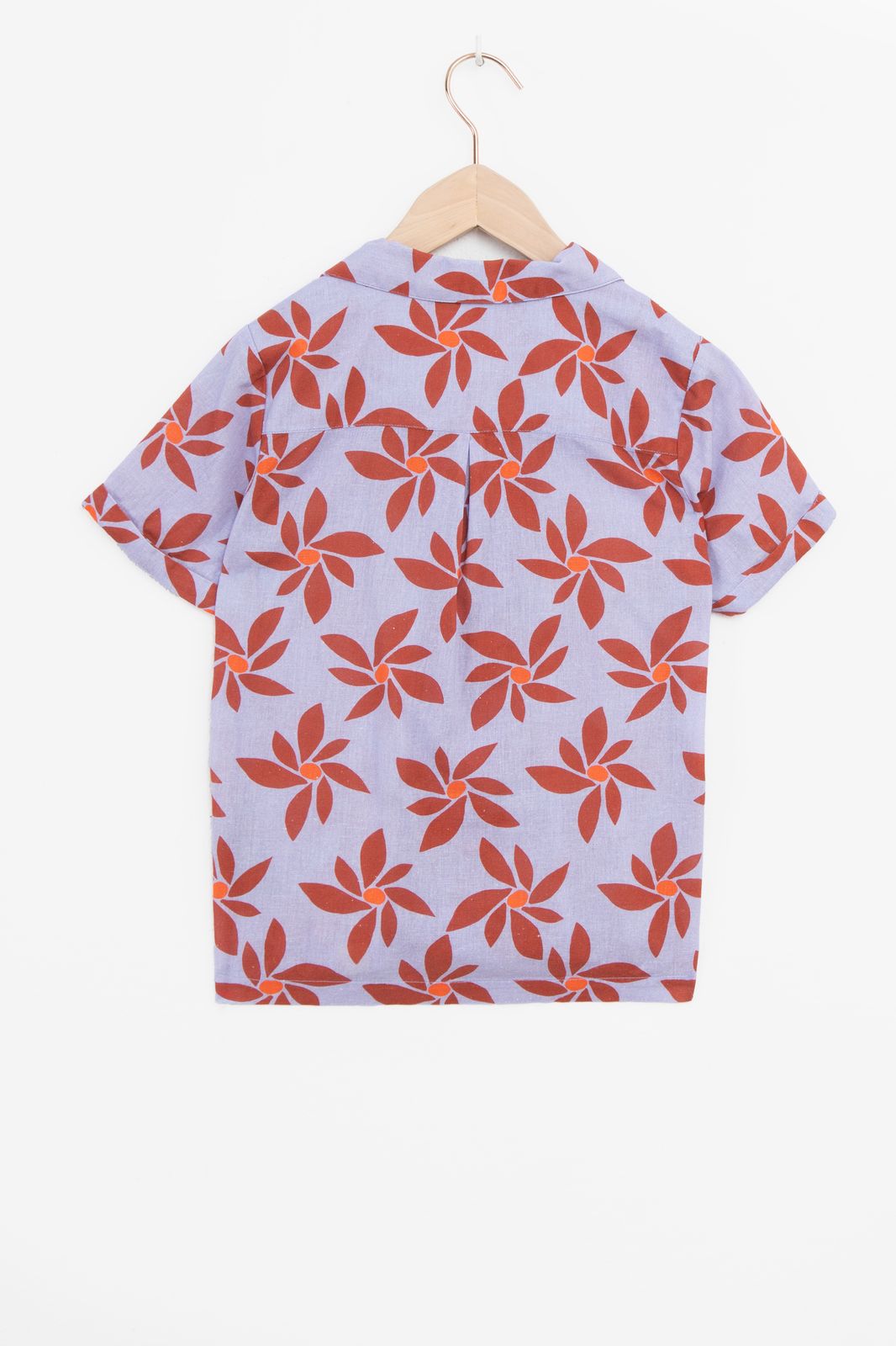 Lavendel overhemd met bloemenprint