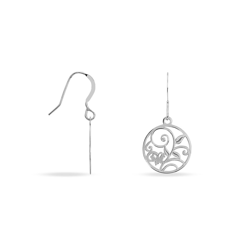 Boucles D'oreilles Pendantes Hita Argent Blanc