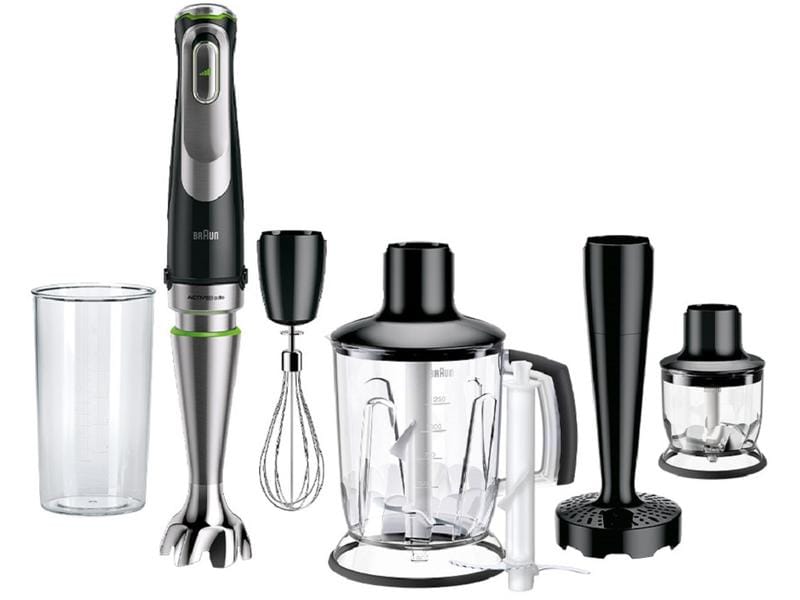 Braun Stabmixer MultiQuick 9 MQ9147X Schwarz/Silber Handliches Stabmixer-Set mit einer Motorleistung von 1200 W