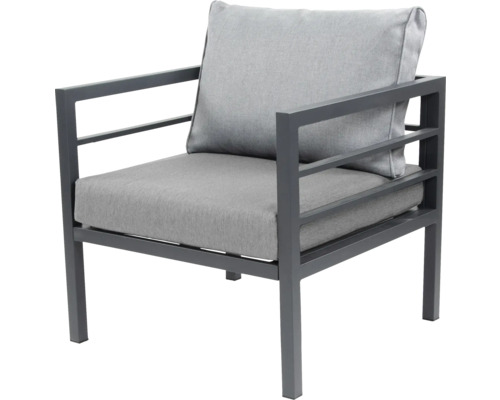 Bellavista Maia fauteuil in antraciet aluminium, met kussens