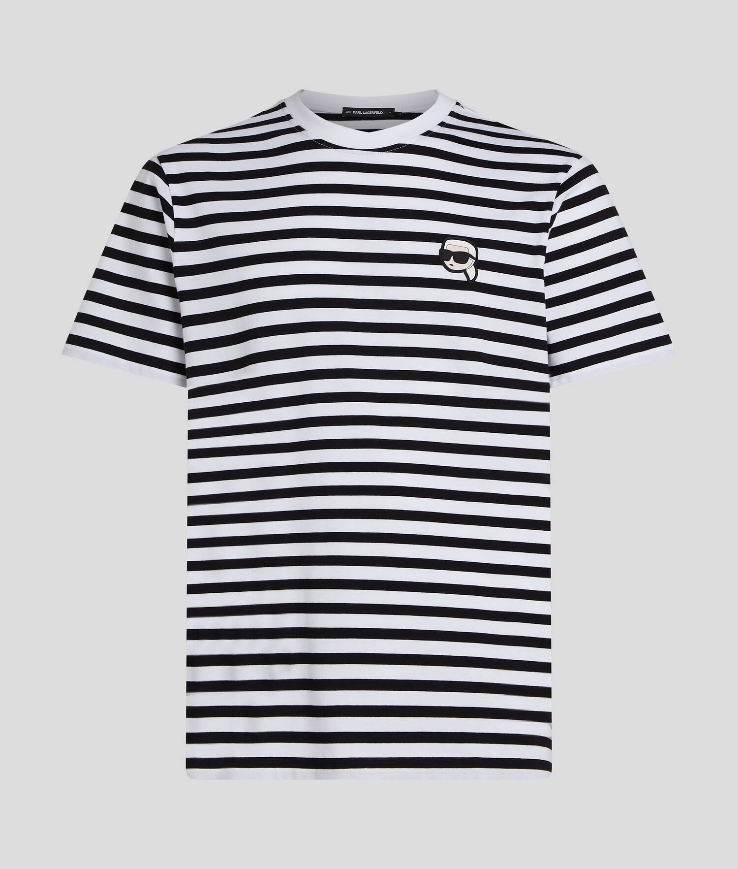 T-SHIRT À RAYURES IKON - Noir/Blanc