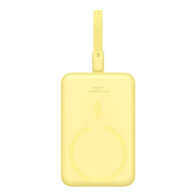 Powerbank Baseus Magnetic Mini 10000mAh, USB-C 20W MagSafe (gul)