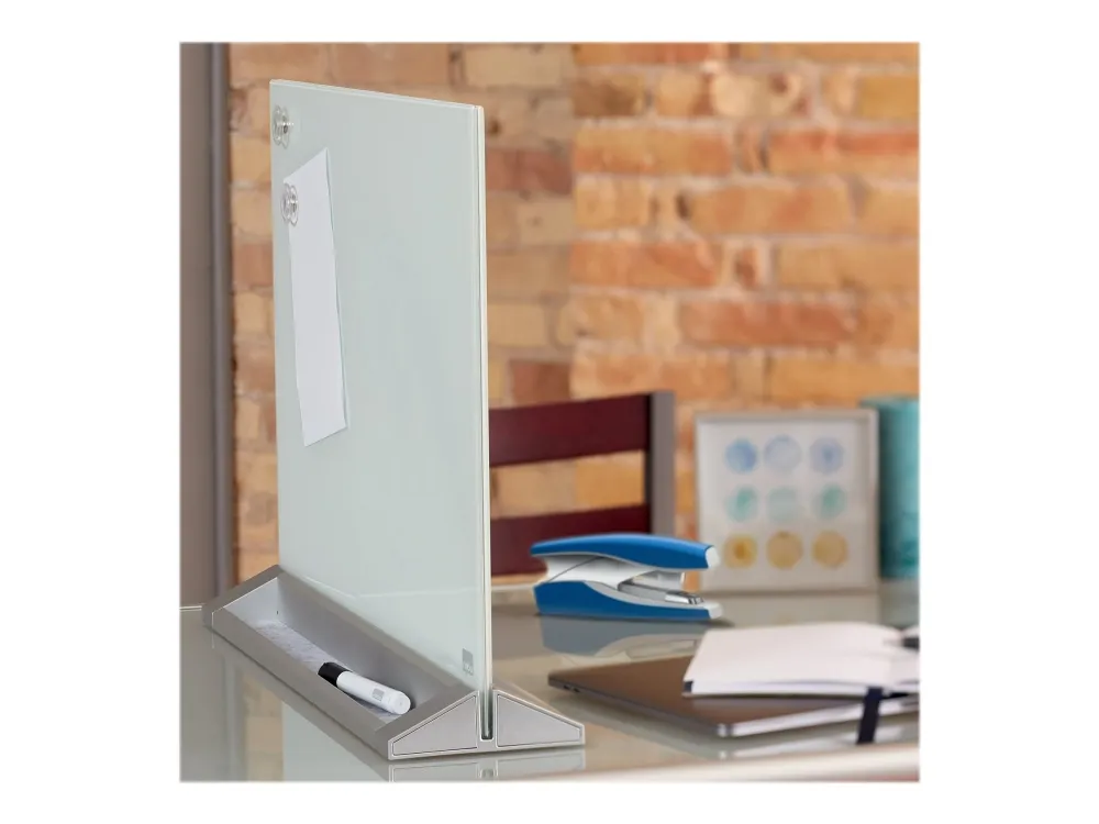 Nobo magnetisk skrivebords whiteboard med glasoverflade 585x447 mm Brilliant hvid