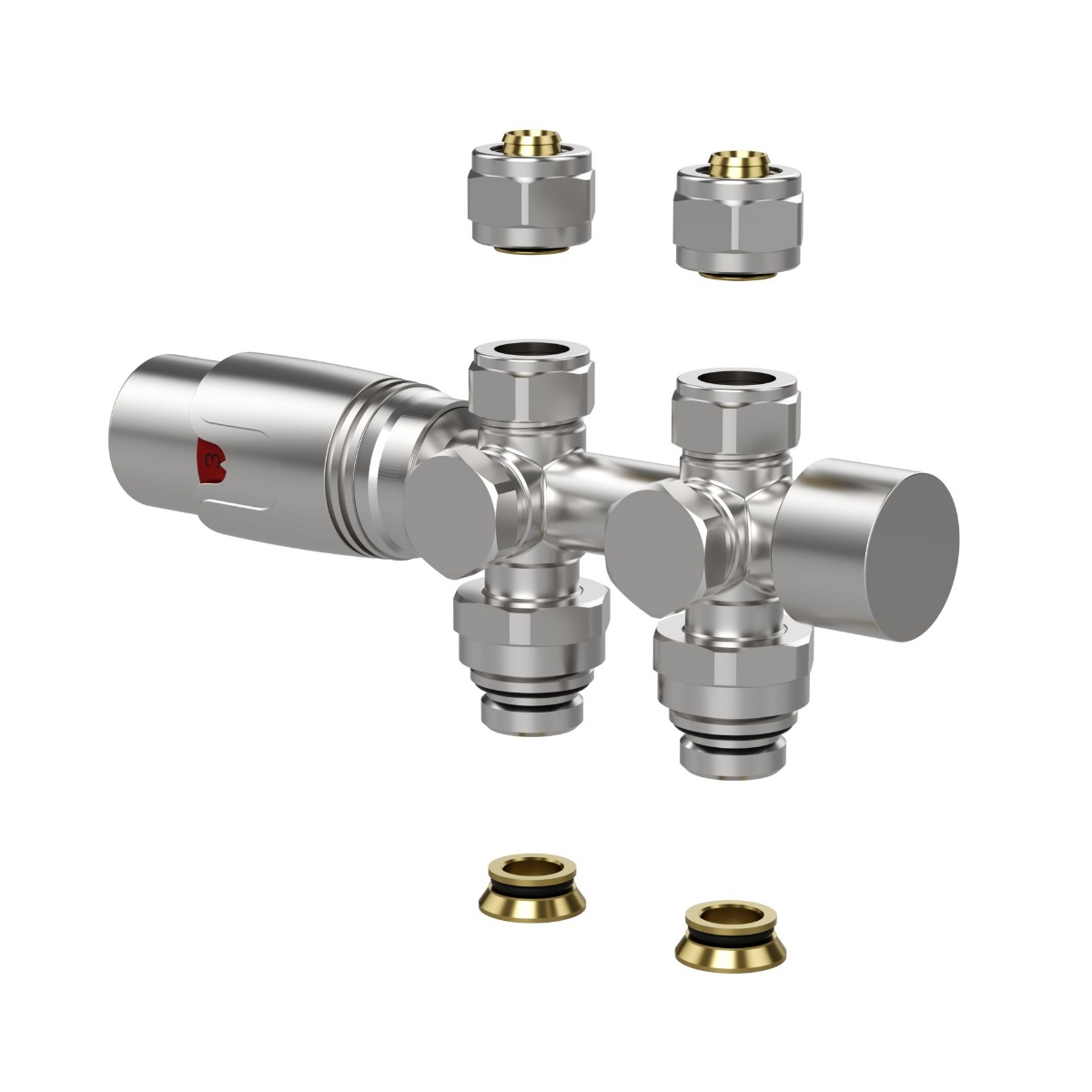 SaniGoods thermostatische radiatorkraan recht 1/2
