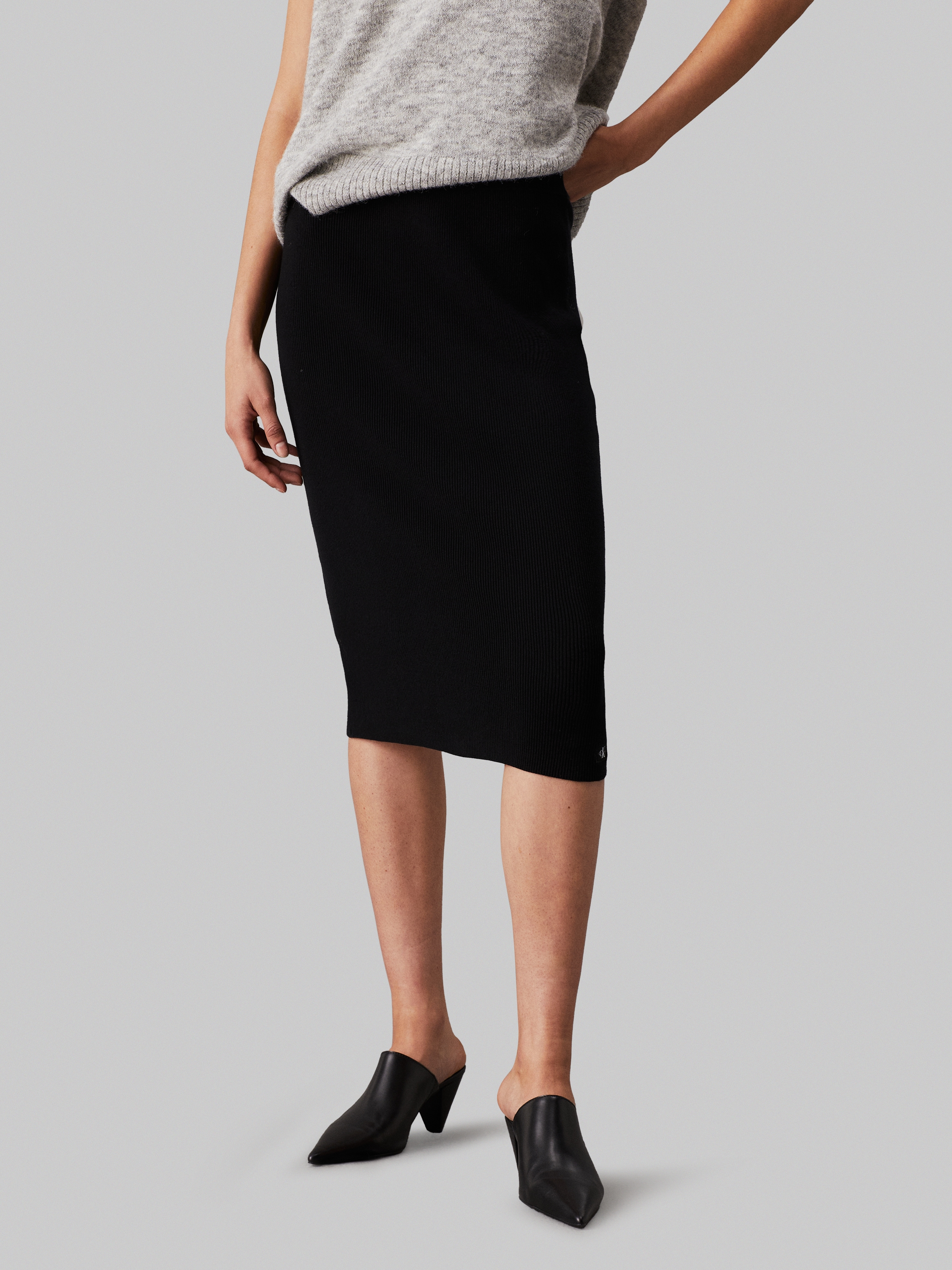 Calvin Klein Jeans Jerseyrock »WOVEN LABEL SWEATER SKIRT«, mit Logopatch
