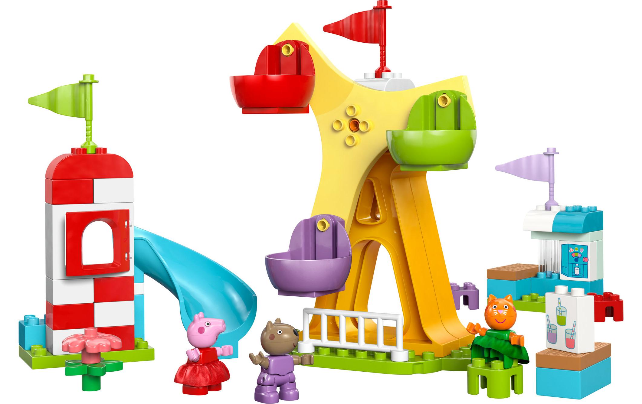 DUPLO® Jahrmarkt 10453Peppa Wutz Spielzeug mit Rutsche und Riesenrad