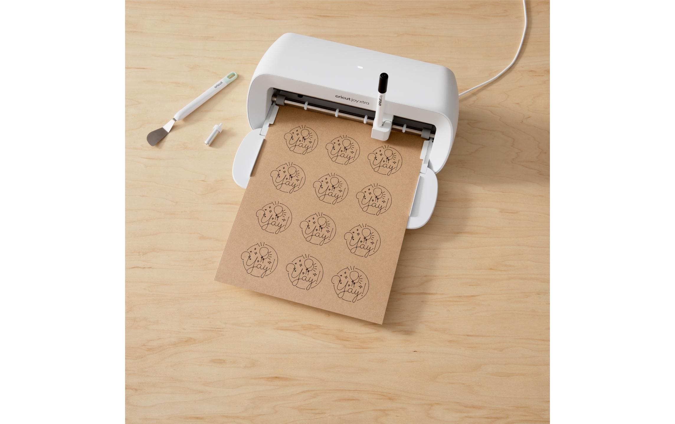 Stickerpapier Joy Xtra Kraft 24 x 30cm, 4 Bögen, BraunBeschreibbares Aufkleberpapier