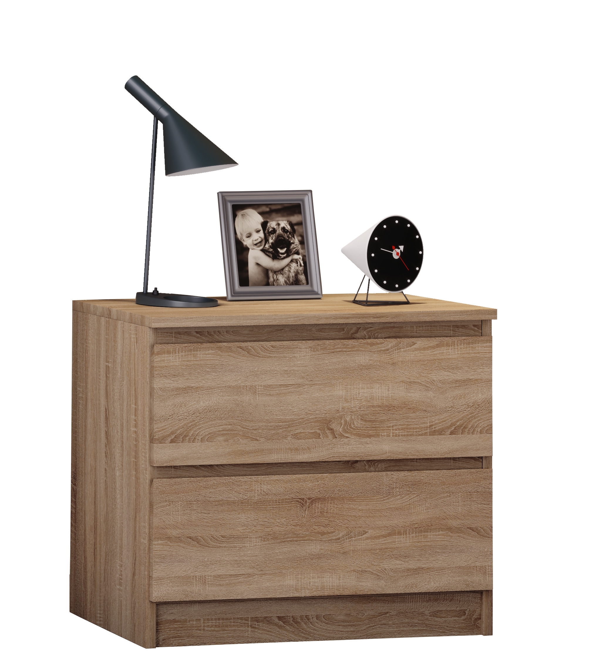 VCM Holz Nachtschrank Beistelltisch Schublade Konsole Nachttisch Breido Mini