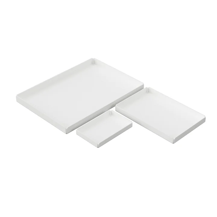 Nichba Design - Tablett, weiss (3er-Set)