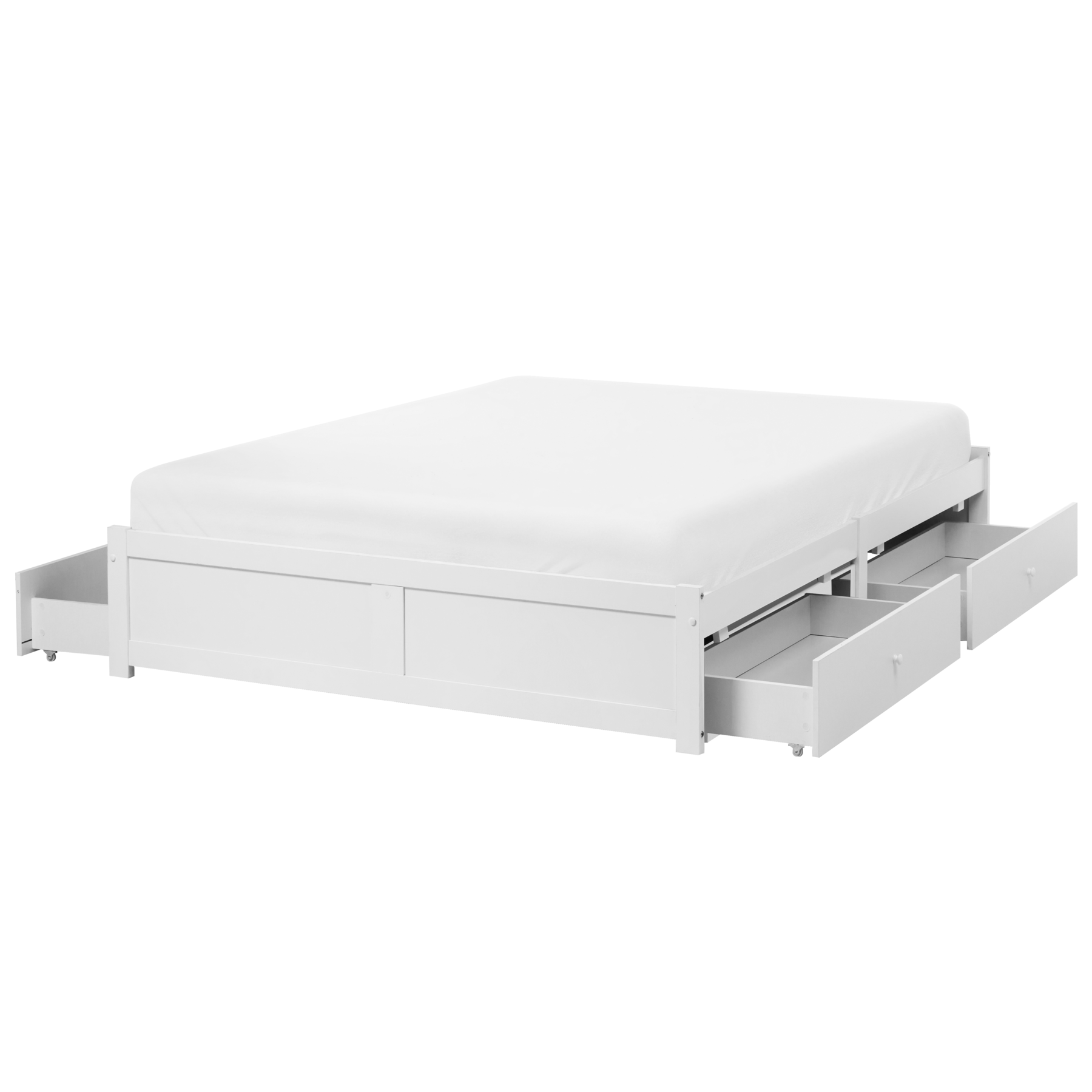 Beliani - BRUX - Bed met opbergruimte - Wit - 160 x 200 cm - Hout