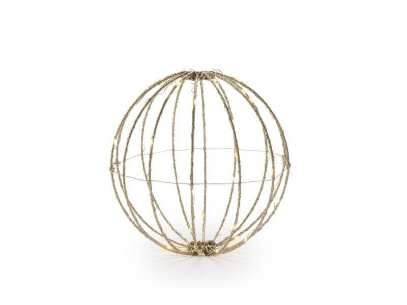 STT Tischdeko Svenja Star 3D Ball, Ø 20 cm, Gold LED Weihnachtsdekoration