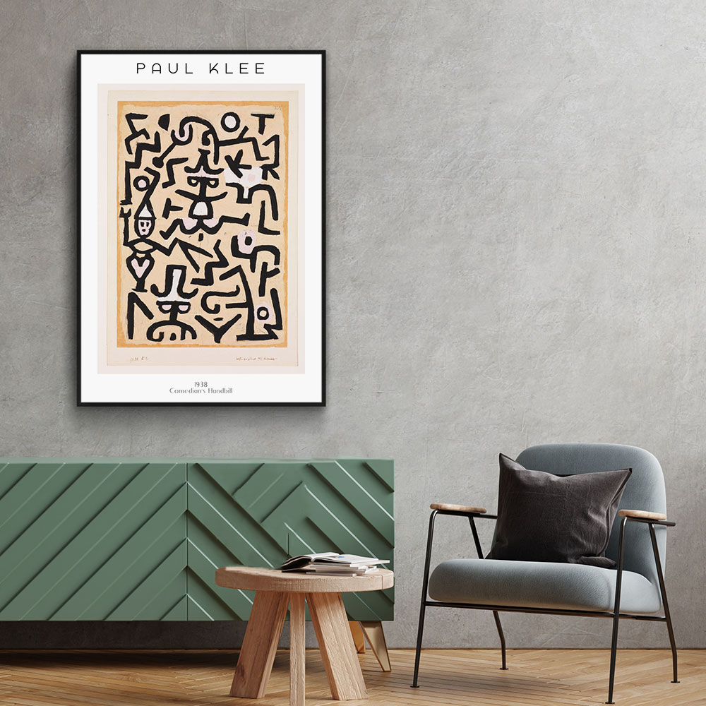 Walljar poster ingelijst - Paul Klee - Comedians Poster ingelijst - 70 x 100 cm