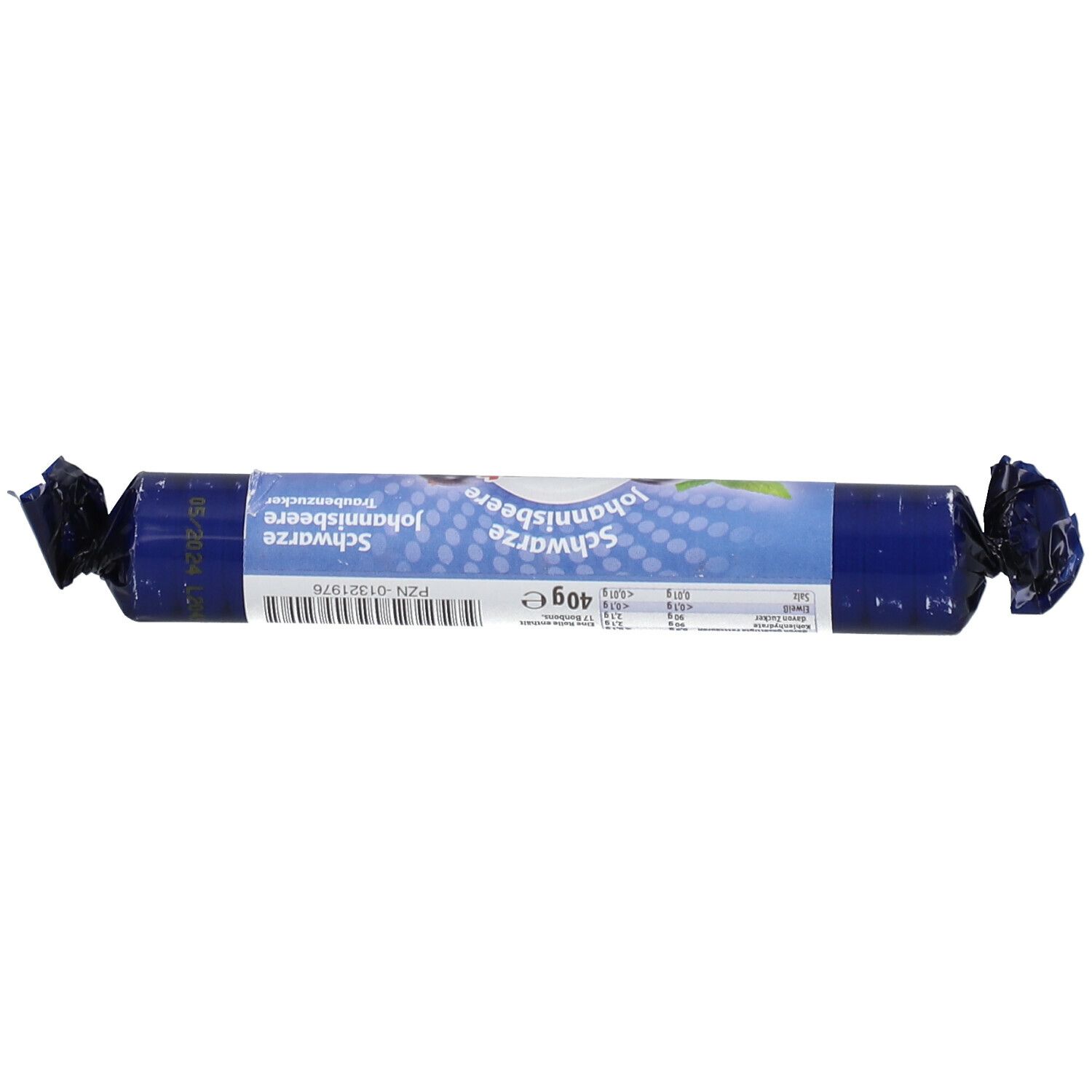 intact Traubenzucker-Rolle schwarze Johannisbeere
