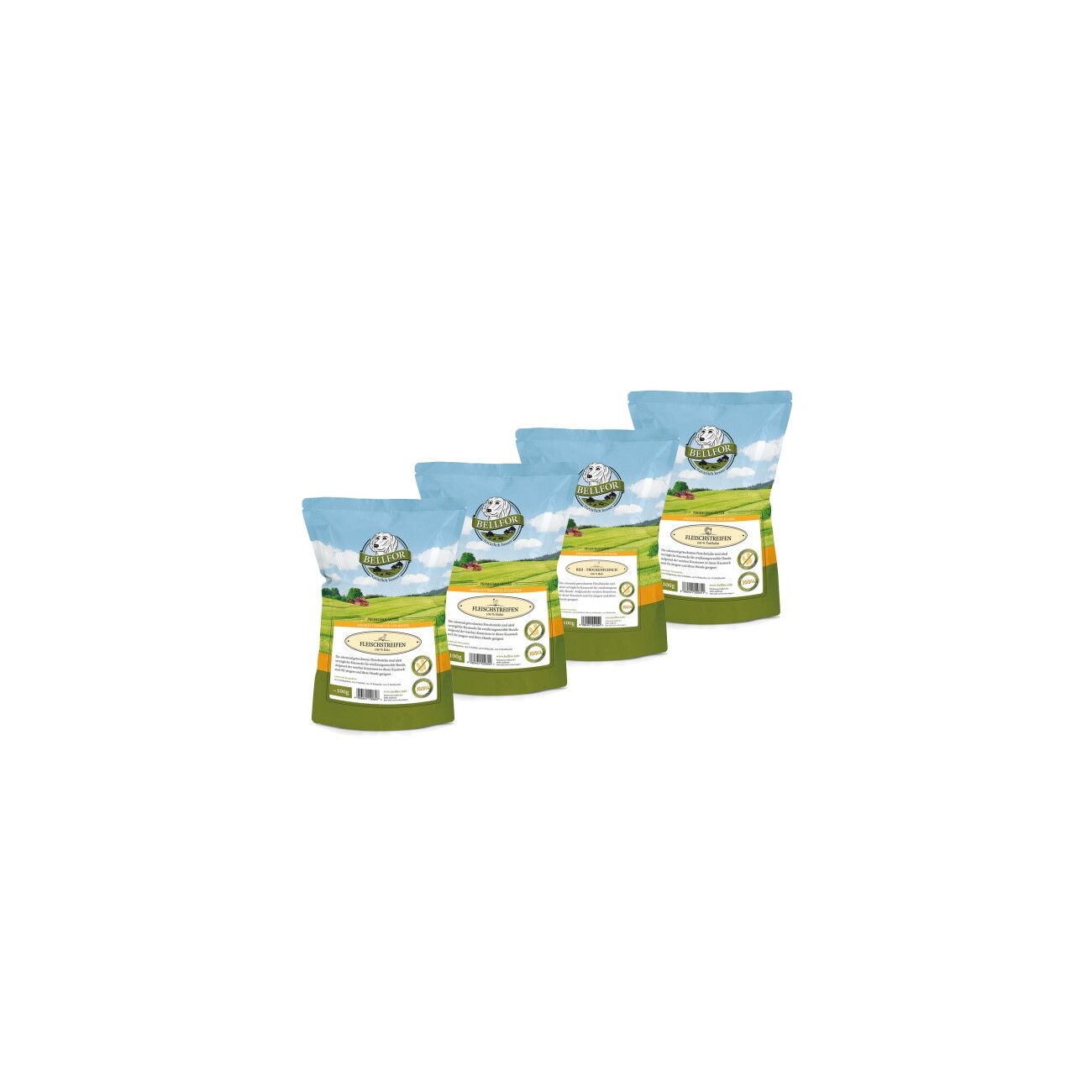 Bellfor Sparset Nr. 11 - Trockenfleischstreifen 4-er - 400 g