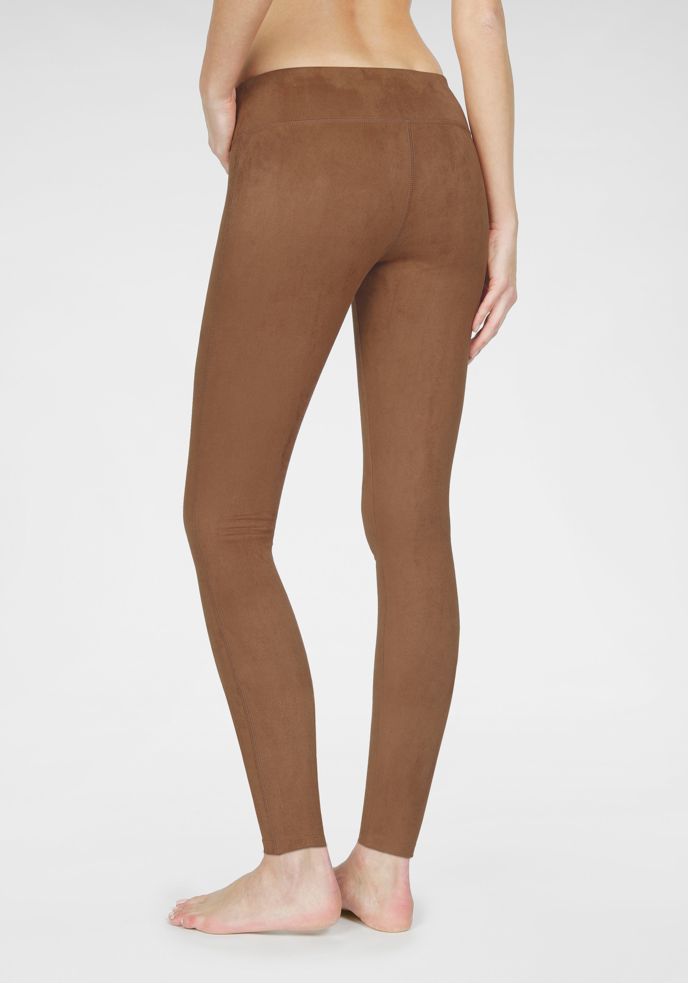 LASCANA Leggings  in  Velourleder-Optik