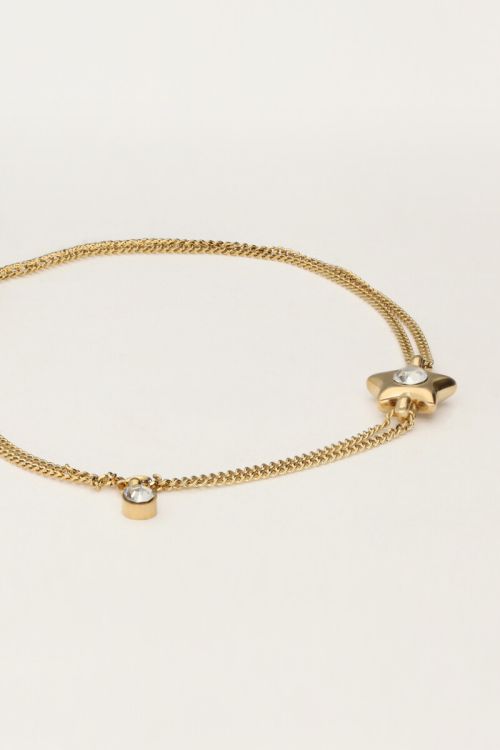 Minimalistische armband met ster & strass