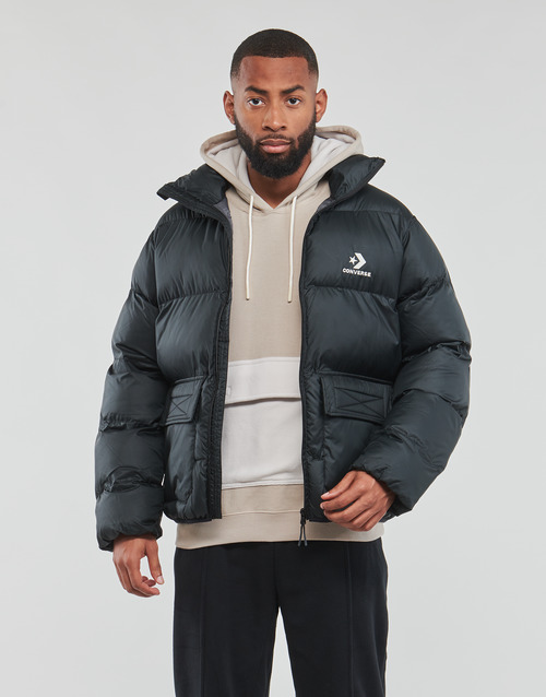 Converse - PATCH POCKET PUFFER JACKET - Noir