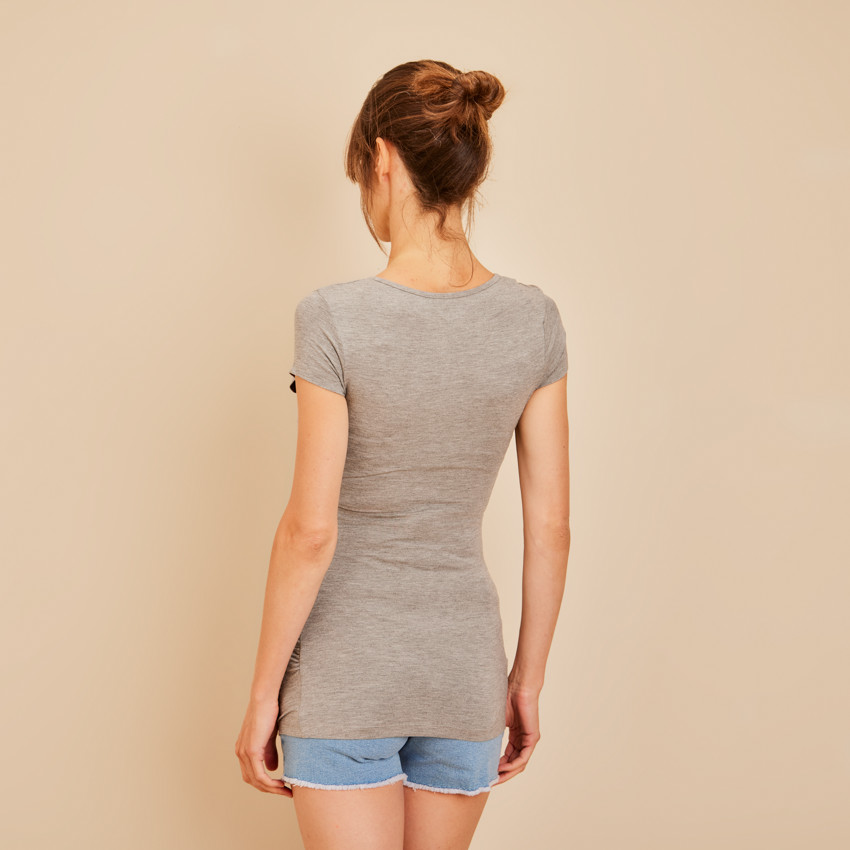 Lot de 2 t-shirts manches courtes de grossesse et d'allaitement