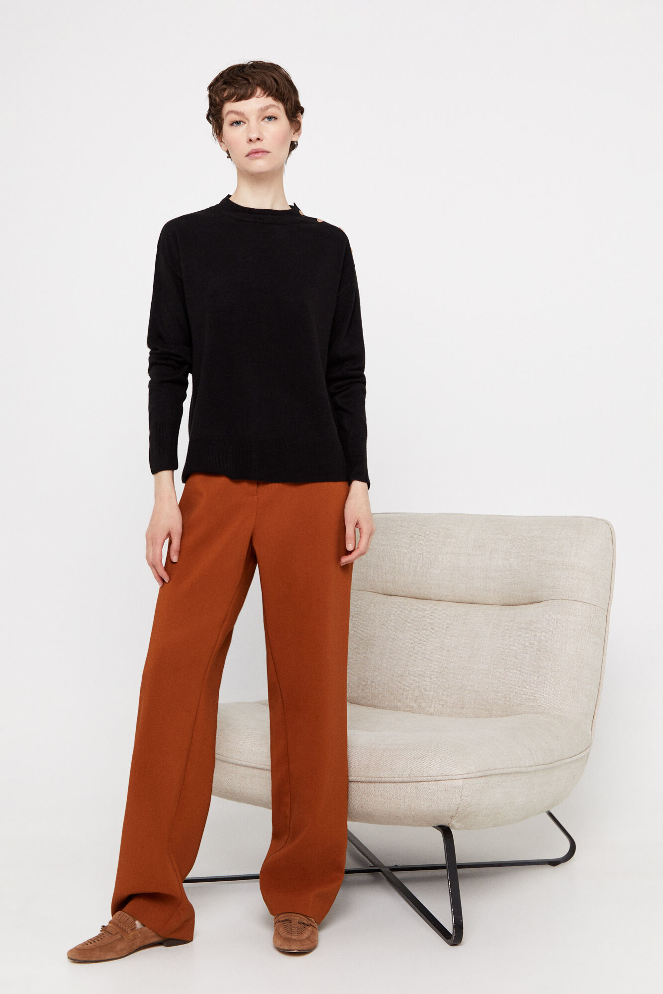 Jersey tacto suave - Negro