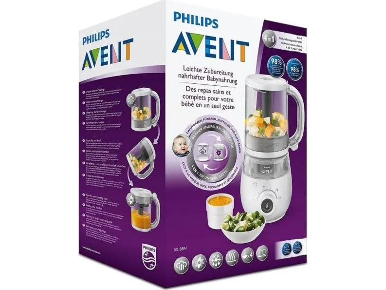 Philips Avent SCF883 4-in-1 - Babymadmaskine - 1 liter - 400 W
