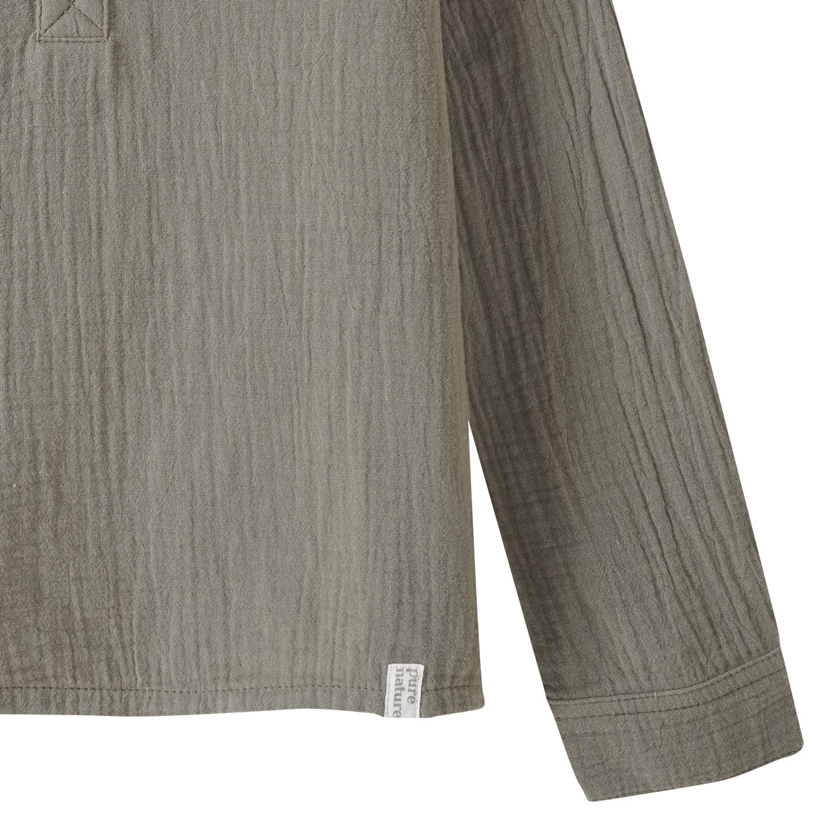 Topolino Pure Collection Jungen Hemd aus Musselin oliv