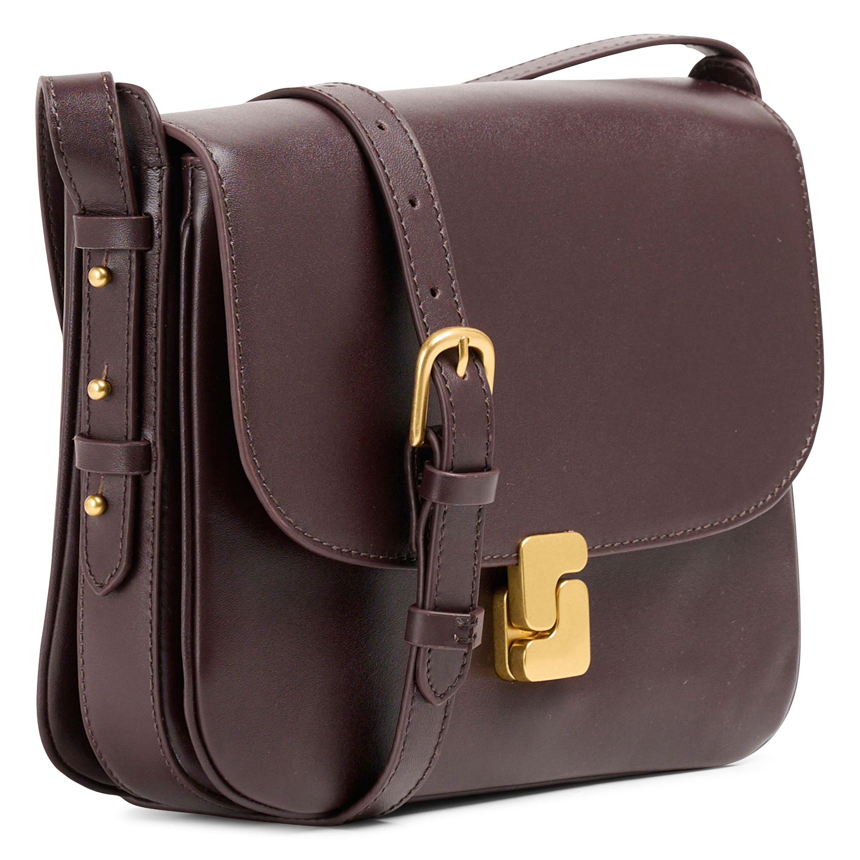 BELLISSIMA MAXI - Sac maxi bandoulière en cuir glacé en cuir| Violet