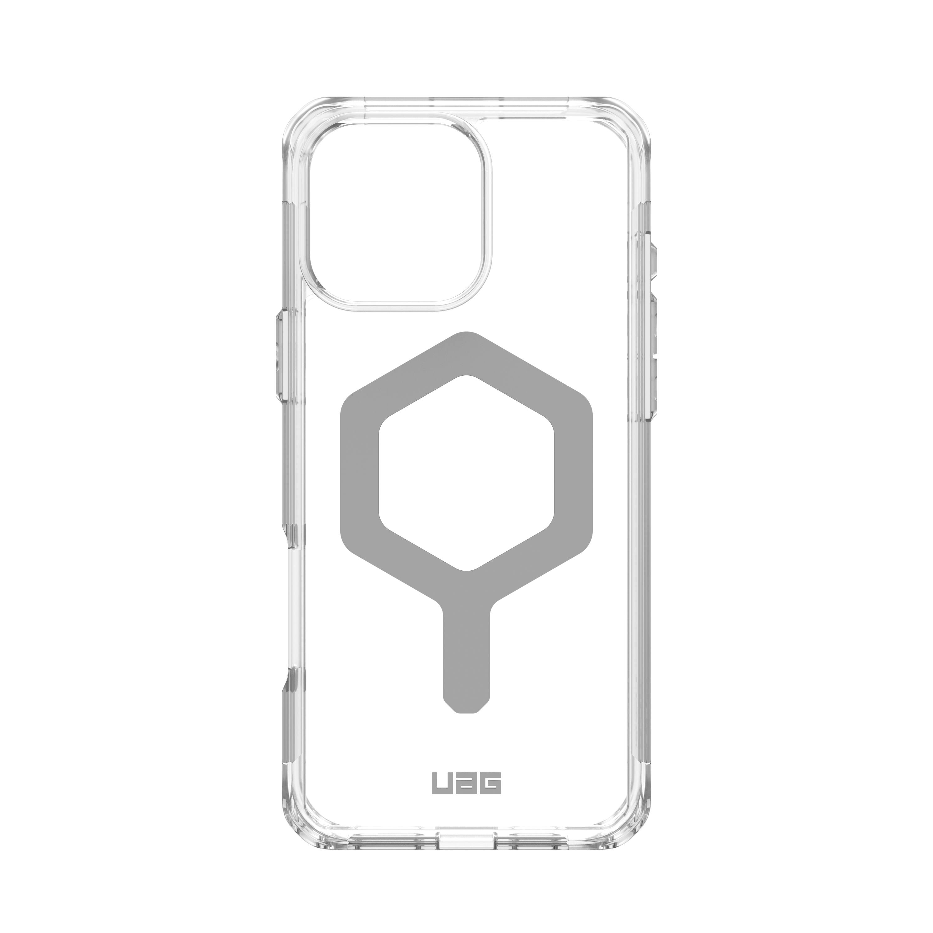 iPhone 16 Pro Max MagSafe Hybrid Schutzhülle Plyo (114481114333) - Transparent (Silber)