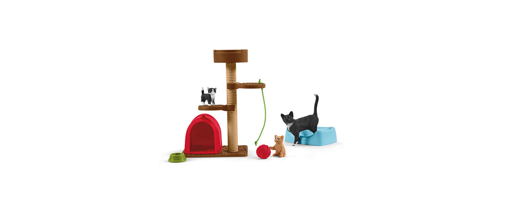 Spielfigurenset Farm World Spielspass für niedliche KatzenSpielset mit verstellbarem Kratzbaum