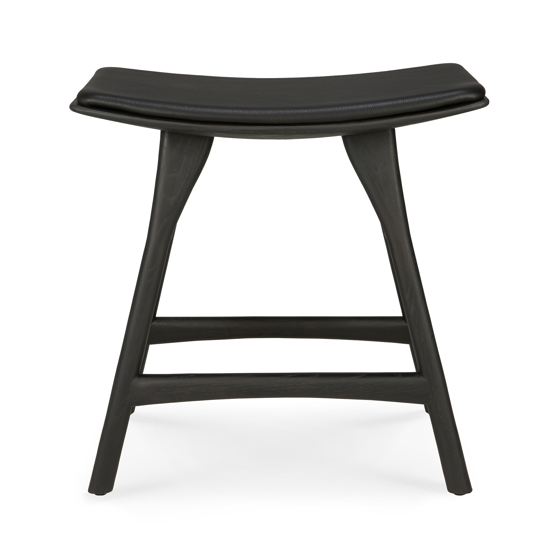 Osso kruk 45 - zwart eiken - zwart leer